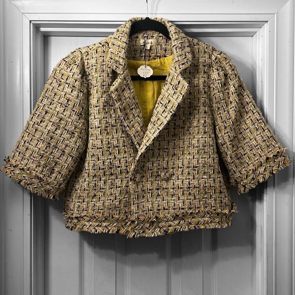 New! POL Tweed Crop Jacket